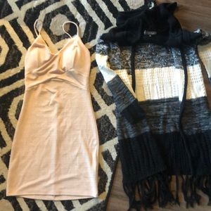 Almost famous comfort knit sweater hoodie w/ Dress